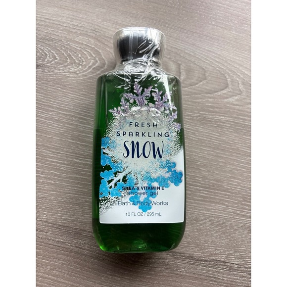 NEW Bath & Body Works Fresh Sparkling Snow Shower Gel 10oz Shea Vitamin E New - Picture 4 of 5